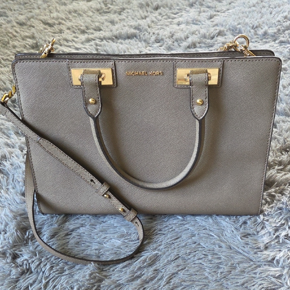 Michael Kors Taupe Crossbody Satchel
